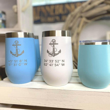 Latitude & Longitude Polar Camel Stemless Wine Tumbler Tumblers New England Trading Co